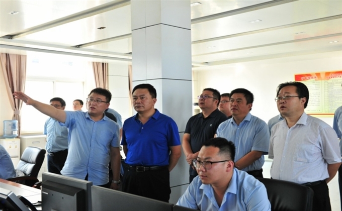 山西煤監局總工程師蔡建軍一行到寺河二號井<br />就智能化工作面建設情況調研