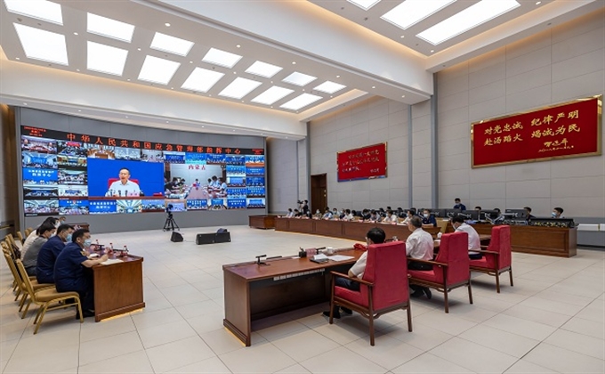 黃明在全國安全生產專題視頻會議上強調：扎實開展全國危化品儲存安全專項檢查整治