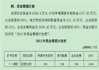 煤礦安全改造項目可行性研究報告